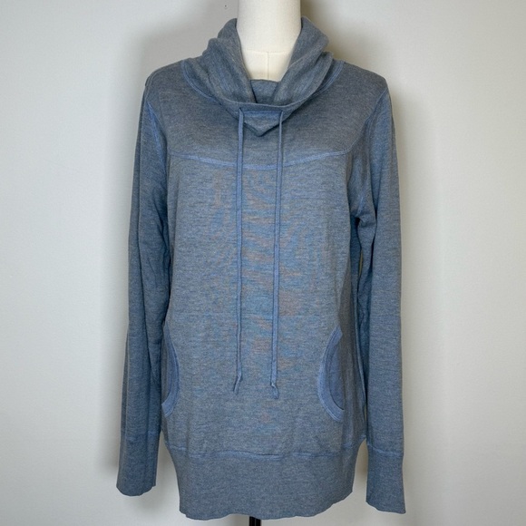 Akini Wool Blend Pullover Drawstring Cowl Neck Oversized Fit Women’s Size XL - Picture 5 of 9